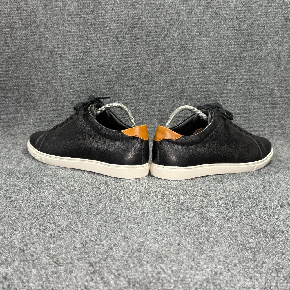 Allen Edmonds Courtside Lace Up Sneakers Mens 9.5 Black Leather Low Classic Shoe - Picture 6 of 13